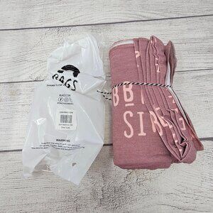 NWT Rags To Raches "Bite Size" Swaddle Blanket‎ One Size NWT Pink